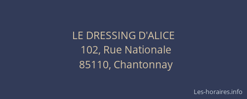 LE DRESSING D'ALICE