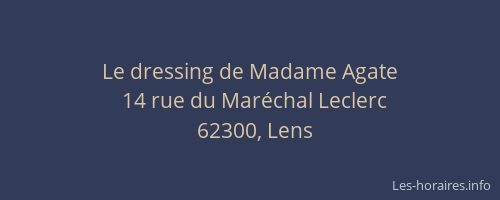 Le dressing de Madame Agate