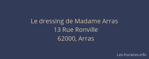 Le dressing de Madame Arras