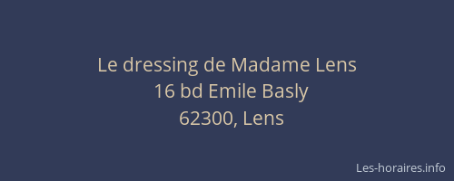 Le dressing de Madame Lens