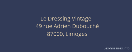 Le Dressing Vintage