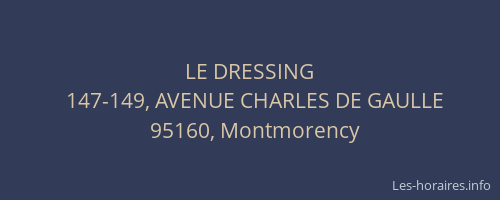LE DRESSING