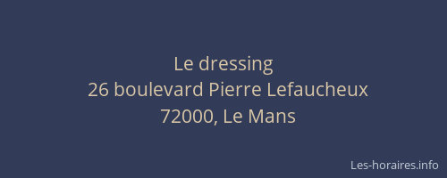 Le dressing