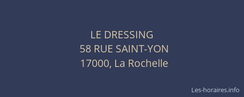 LE DRESSING