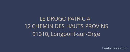LE DROGO PATRICIA