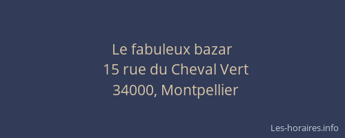 Le fabuleux bazar