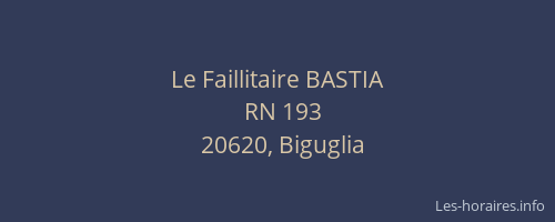 Le Faillitaire BASTIA