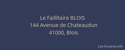 Le Faillitaire BLOIS