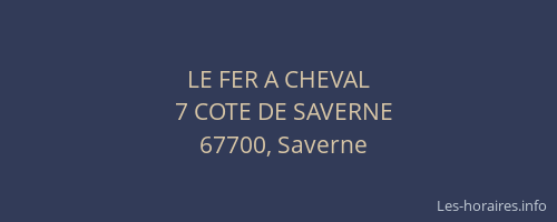 LE FER A CHEVAL