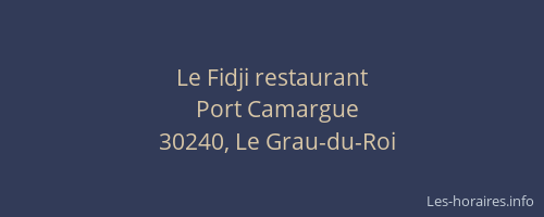 Le Fidji restaurant