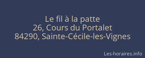 Le fil à la patte