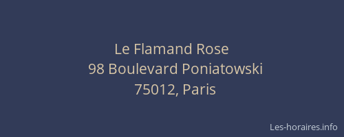 Le Flamand Rose