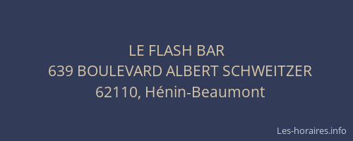 LE FLASH BAR