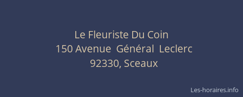 Le Fleuriste Du Coin