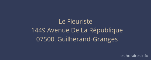 Le Fleuriste