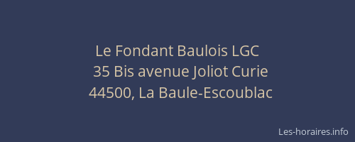 Le Fondant Baulois LGC