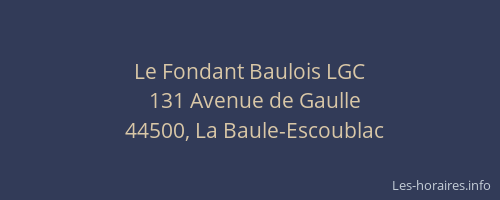 Le Fondant Baulois LGC