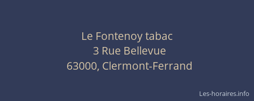 Le Fontenoy tabac