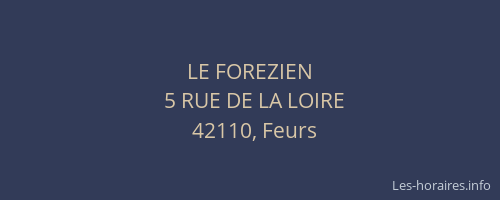 LE FOREZIEN
