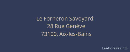 Le Forneron Savoyard