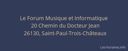 Le Forum Musique et Informatique