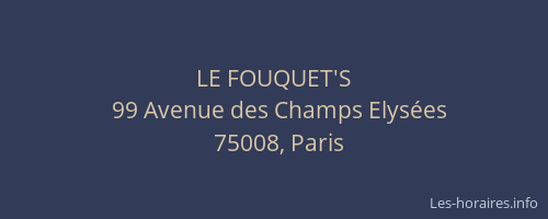 LE FOUQUET'S
