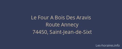 Le Four A Bois Des Aravis