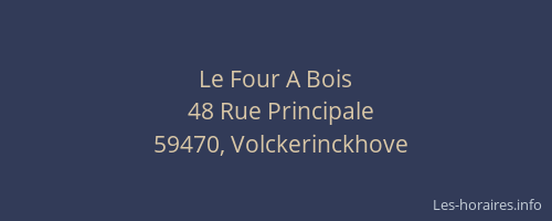Le Four A Bois