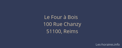 Le Four à Bois