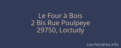 Le Four à Bois