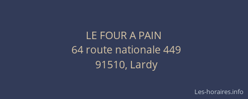 LE FOUR A PAIN