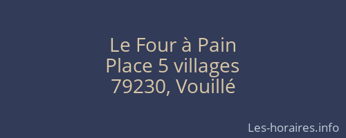 Le Four à Pain