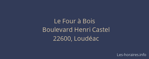 Le Four &agrave; Bois