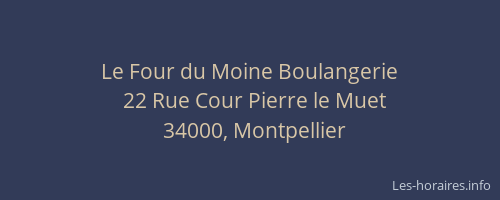 Le Four du Moine Boulangerie