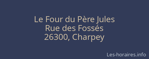Le Four du Père Jules