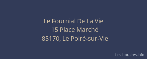 Le Fournial De La Vie