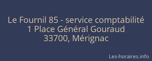 Le Fournil 85 - service comptabilité