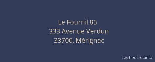 Le Fournil 85