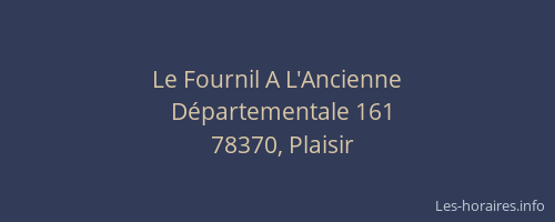 Le Fournil A L'Ancienne