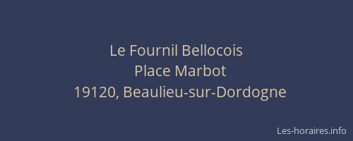 Le Fournil Bellocois