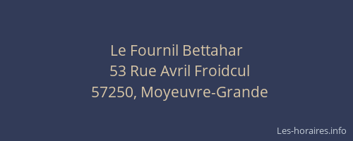 Le Fournil Bettahar