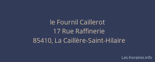 le Fournil Caillerot