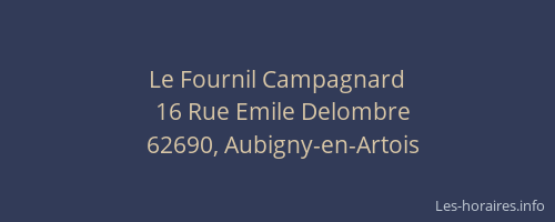 Le Fournil Campagnard