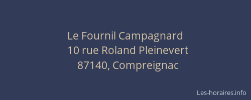 Le Fournil Campagnard