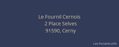 Le Fournil Cernois