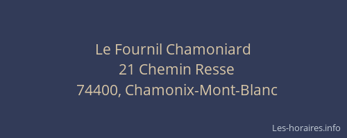 Le Fournil Chamoniard