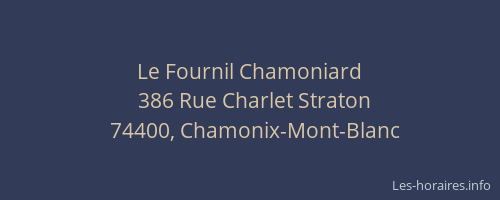 Le Fournil Chamoniard