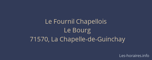 Le Fournil Chapellois