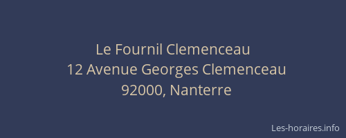 Le Fournil Clemenceau