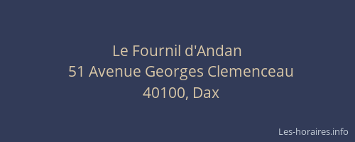 Le Fournil d'Andan